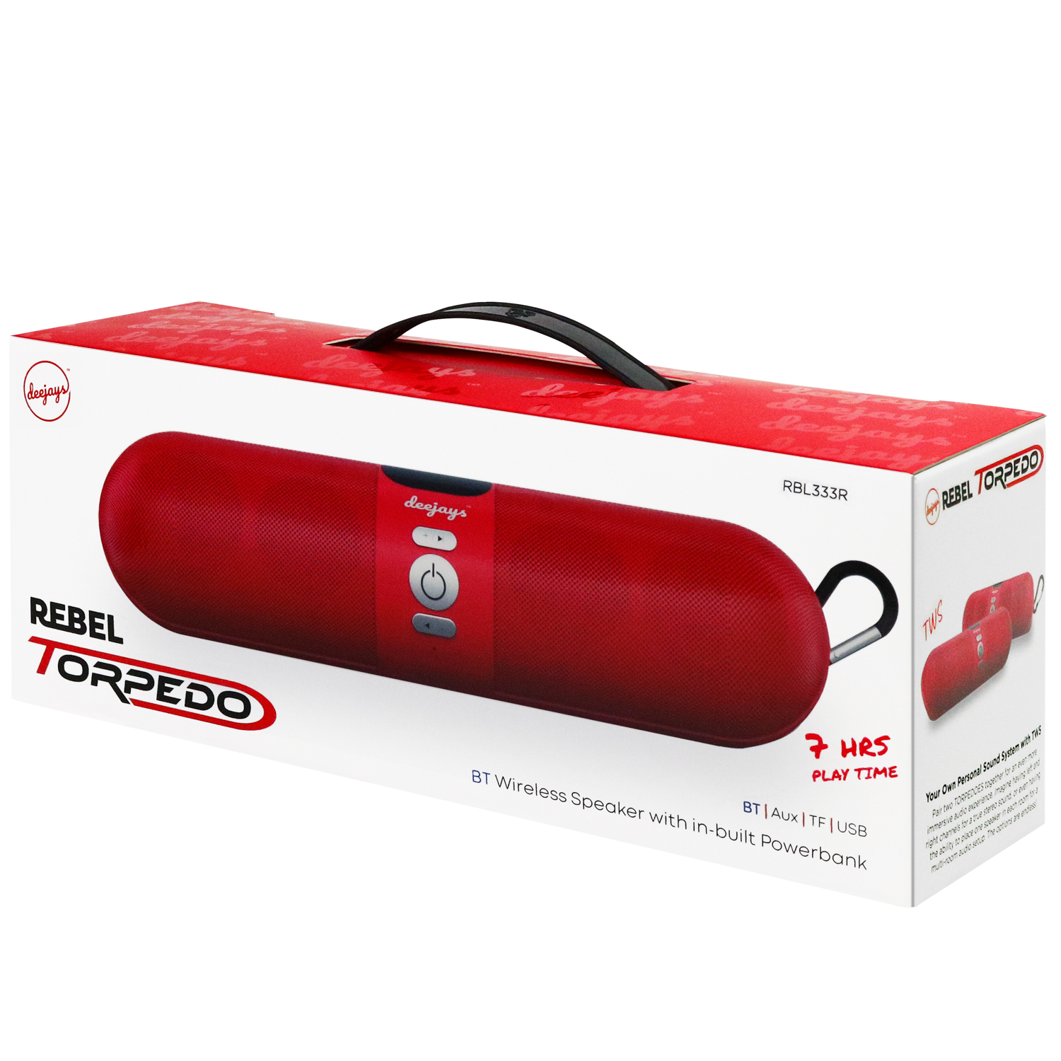 Rebel Torpedo - Wireless Speaker With Powerbank